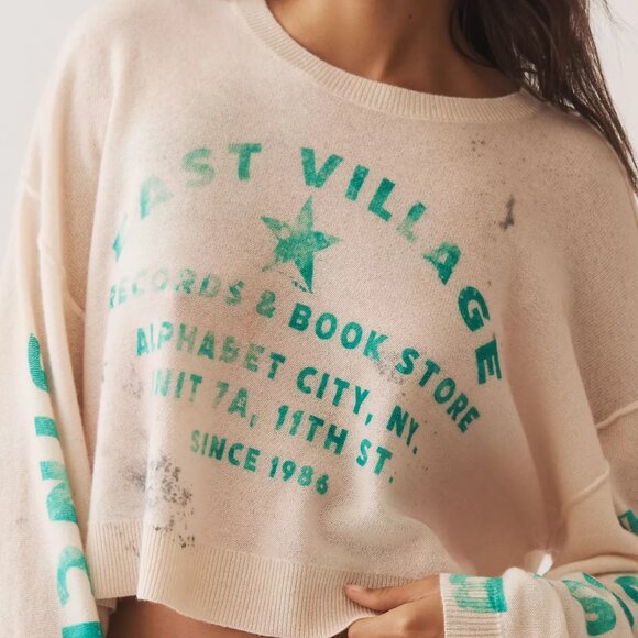 The Alani Cashmere Sweater by Pilcro: Crop Crew-Neck Edition - Picture 3 of 3